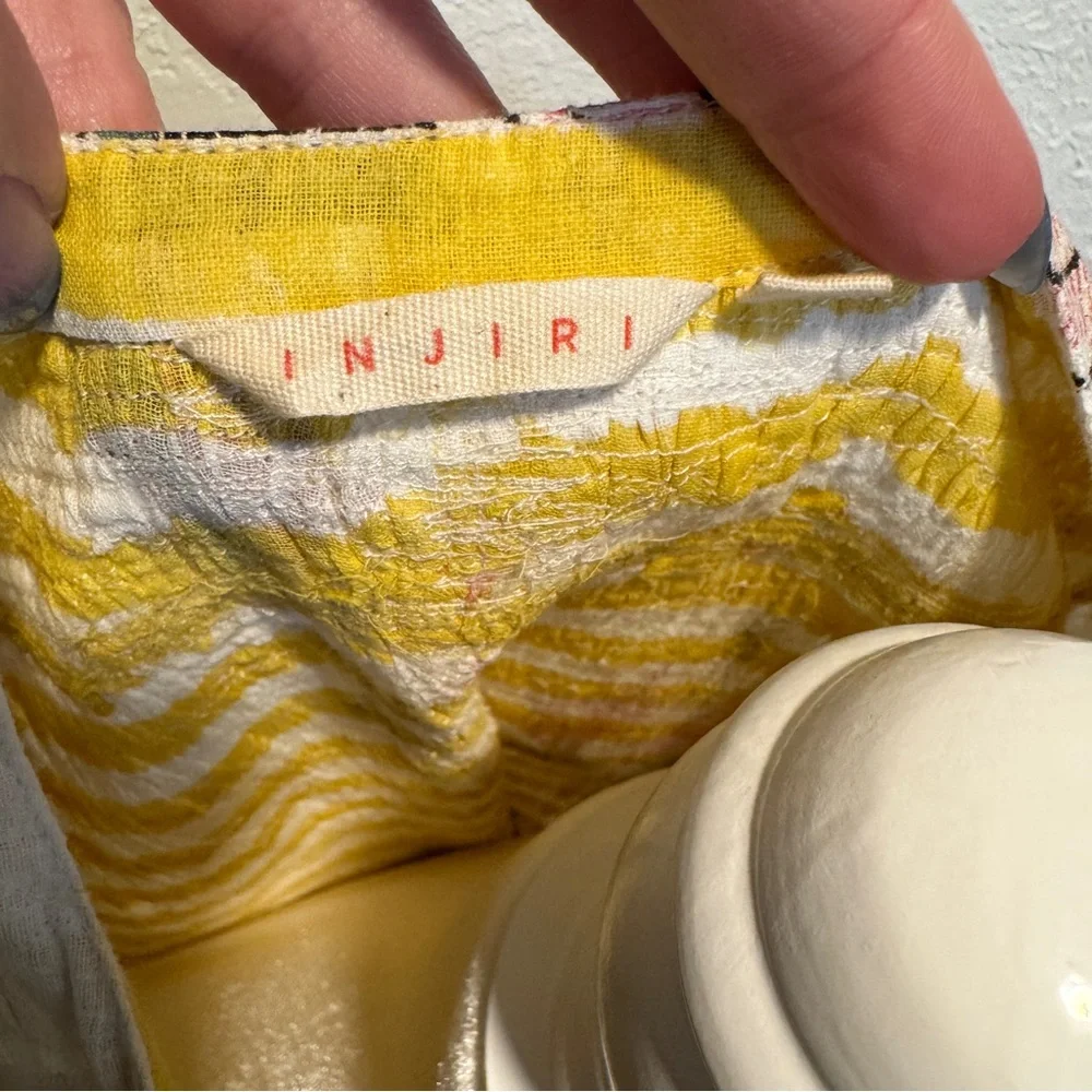 INJIRI MEDIUM cotton floral long top - Picture 10 of 11